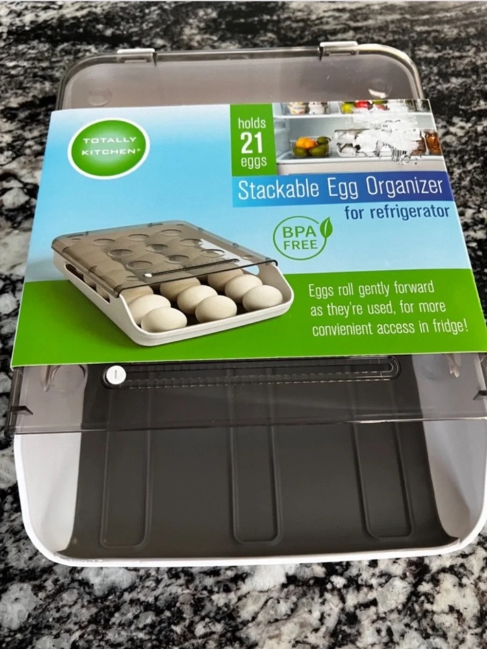 NWT Totally Kitchen BPA Free Stackable Egg Organizer